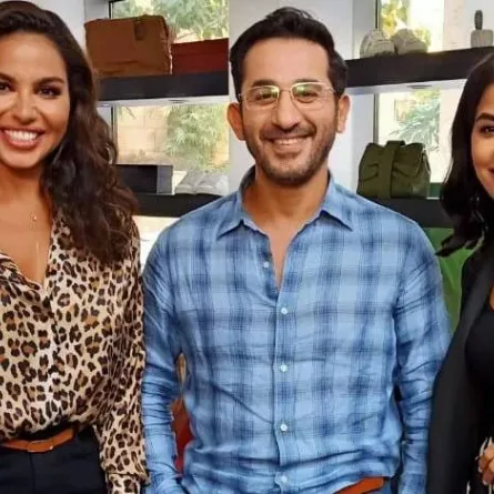 نسرين أمين وأحمد حلمي وروبي - صورة من حساب نسرين على إنستغرام