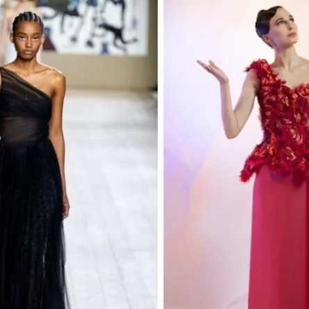 موديلات فساتين سهرة كتف واحدة ربيع 2022