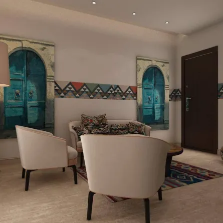 فن الخيامية في ديكورات المنزل يرمز إلى رمضان 