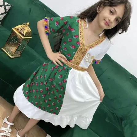 فستان شالكي مطرز