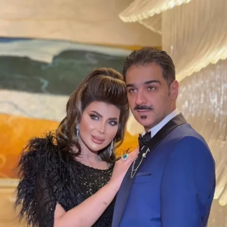إلهام الفضالة وزوجها شهاب جوهر