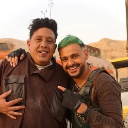 كواليس برنامج " رامز موفي ستار" - الصورة من حساب حمو بيكا على " انستغرام"