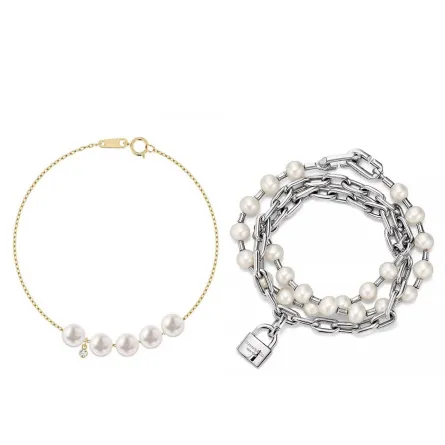 موديلات أساور مرصعة باللؤلؤ لإطلالات رمضان