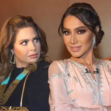 صابرين مع بسمة وهبة من برنامج العرافة - الصورة من حساب بسمة على انستغرام