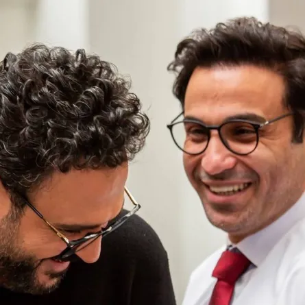 الفنان أكرم حسني  وأحمد فهمي - صورة من حساب الفنان أكرم حسني على " انستغرام"