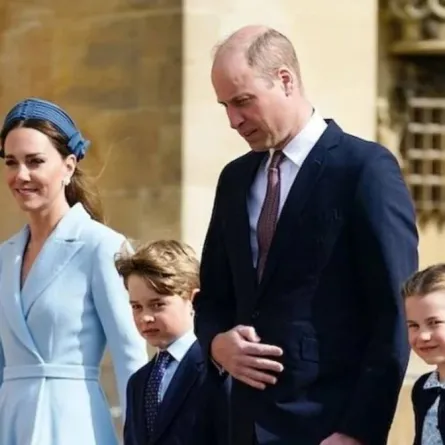 الأمير ويليام وكيت ميدلتون مع أبنائهما في قداس يوم الفصح- الصورة من حساب Europe Royals على إنستغرام
