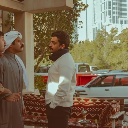 كواليس مسلسل  " عائلة عبد الحميد حافظ " - صورة من صفحة الفنان ماجد الجسمي على موقع " انستغرام"