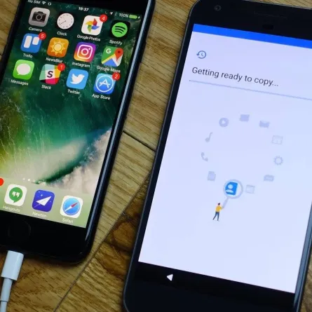 صورة نقل بيانات آيفون إلى أندرويد