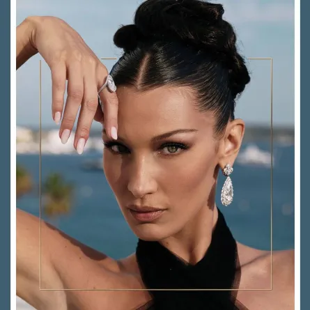 بيلا حديد بمجوهرات شوبارد-الصورة من حساب دار المجوهرات على انستغرام