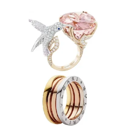 موديلات خواتم ذهب وردي وأبيض