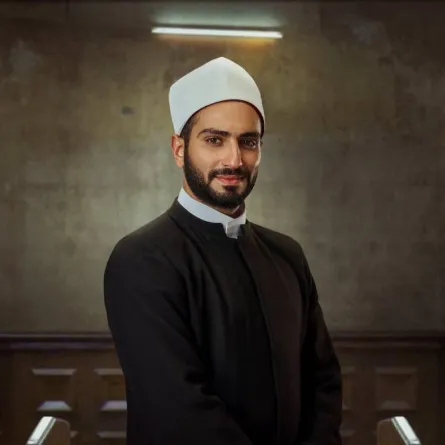 محمد الشرنوبي بشخصية الشيخ يحيى - الصورة من حسابه على انستغرام