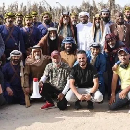 فريق عمل  مسلسل "عين الذيب" - صورة من صفحة الفنان داود حسين على موقع " انستغرام " 