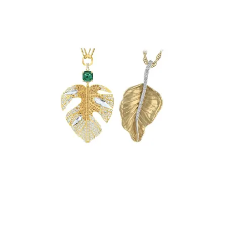 قلادات على شكل ورقة شجر