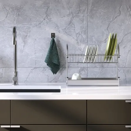 طريقة متبعة في تنظيف سطح المطبخ الرخام