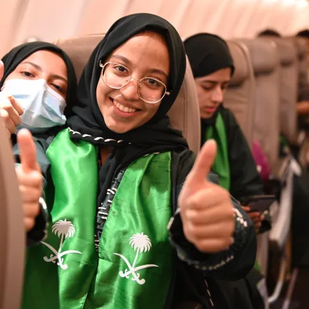 المملكة تتصدر المركز الثاني عالميا من بين دول مجموعة العشرين في آيسف 2022 - الصورة من حساب موهبة