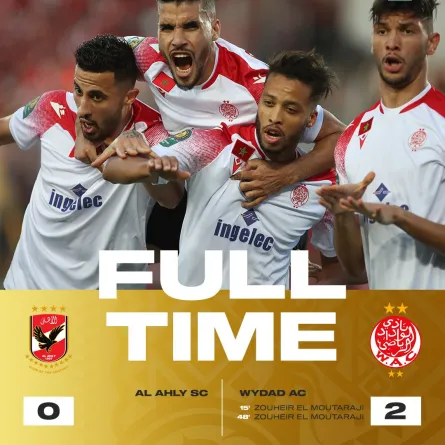 الوداد المغربي بطلا لدوري أبطال أفريقيا- الصورة من حساب كاف على تويتر