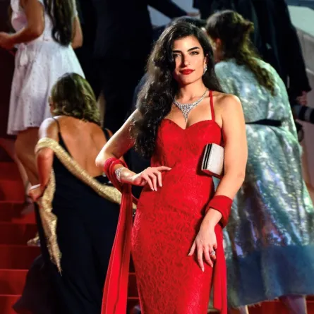 نور الخضراء في كان - الصورة من حسابها على الانستجرام