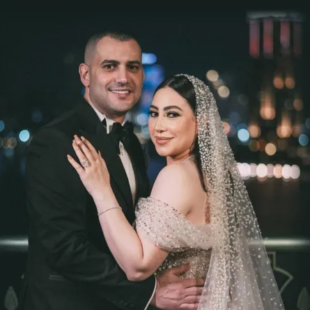 بوسي من جلسة التصوير الرسمية لحفل زفافها - الصورة من حسابها على انستغرام