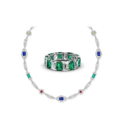 مجوهرات مرصعة بالزمرد لإطلالة فاخرة لعروس عيد الفطر