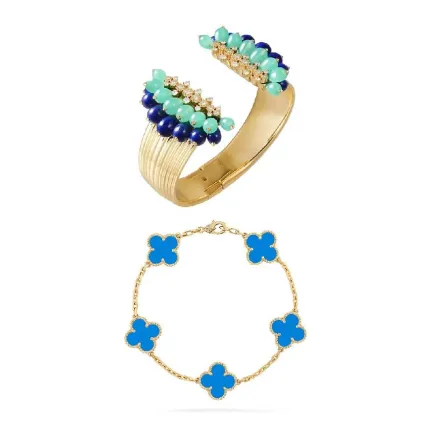 موديلات أساور ذهب وأحجار كريمة جذابة لإطلالة عيد الفطر 2022