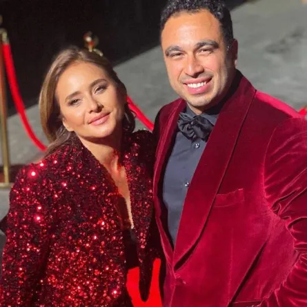 نيللي كريم وزوجها هشام عاشور - الصورة من حساب نيللي على انستغرام