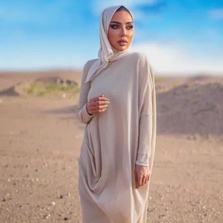 فساتين النيود للمحجبات