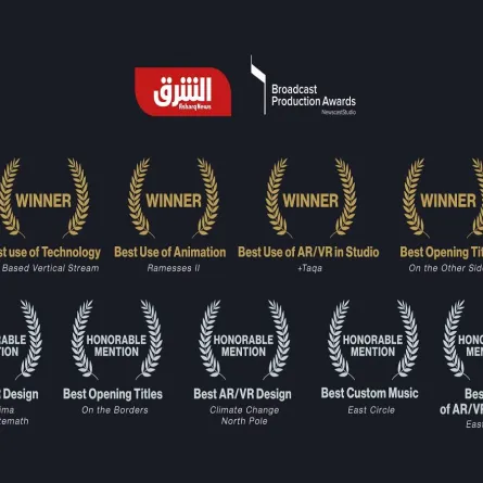 الشرق للأخبار تفوز بتسعة من جوائز إنتاج البث لعام 2022 