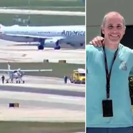 صورة الراكب بجوار الطائرة