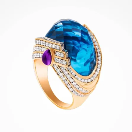 خاتم TURBAN Blue من داماس Damas 