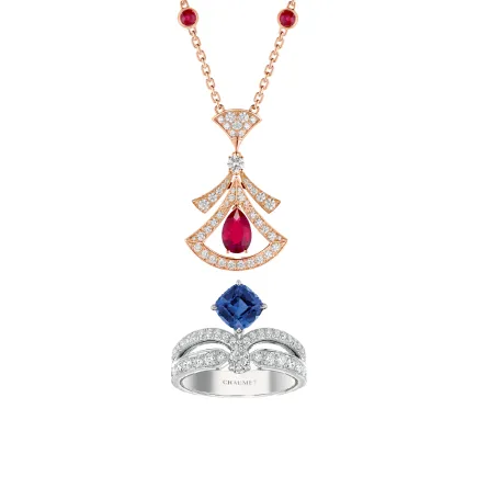 موديلات مجوهرات مرصعة بالياقوت