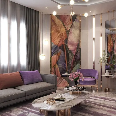  ألوان جذابة لغرف المعيشة في ديكورات ربيع وصيف 2022