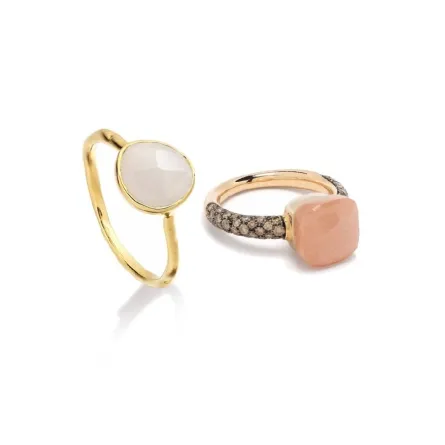 خواتم مرصعة بحجر القمر