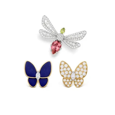  موديلات مجوهرات مستوحاة من الفراشات لإطلالة ناعمة للعروس