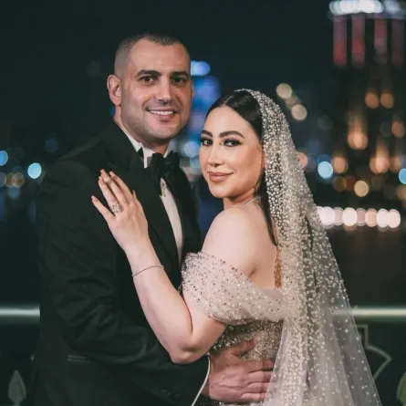 بوسي من حفل زواجها - الصورة من حسابها على انستغرام