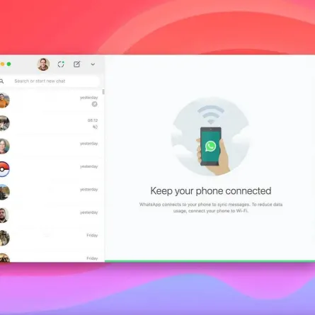 صورة تطبيق واتساب نسخة سطح المكتب