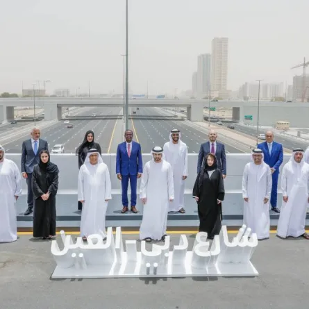 ولي عهد دبي يشهد افتتاح مشروع دبي - العين - الصورة من مكتب دبي الإعلامي