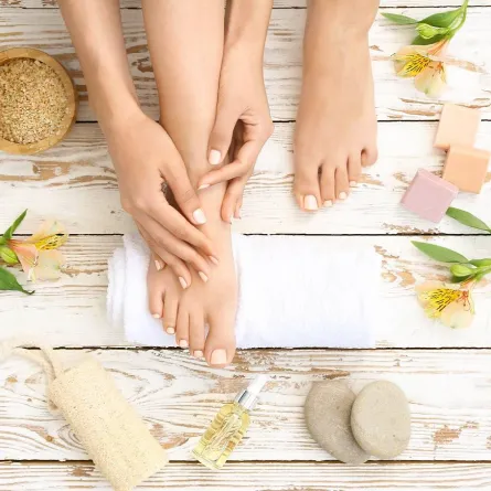 خلطات تقشير القدمين