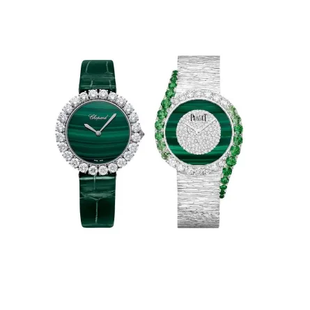 موديلات ساعات مزينة بحجر المالاكيت 2022