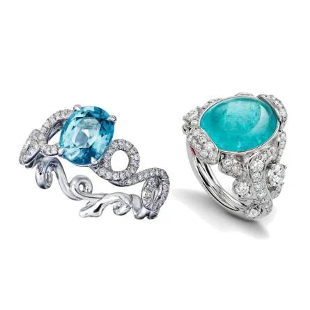 موديلات خواتم مرصّعة بالتورمالين الأزرق