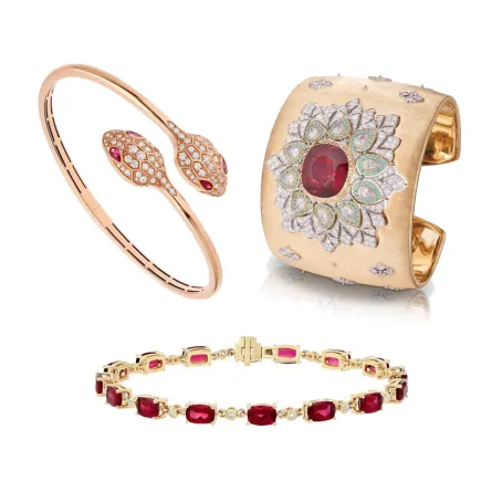 موديلات أساور مرصعة بحجر الروبليت