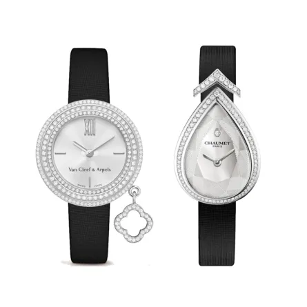 ساعات باللونين الأسود والفضي لإطلالة فخمة