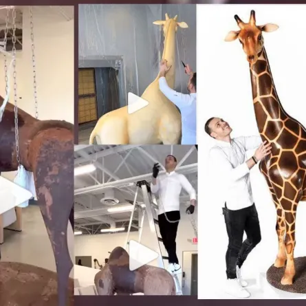 زرافة من الشوكولاتة