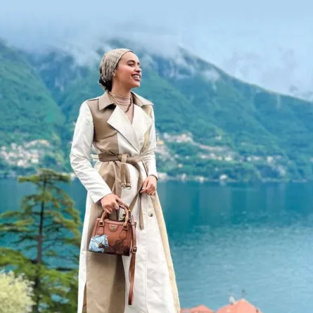 تنسيق اللون البيج للمحجبات