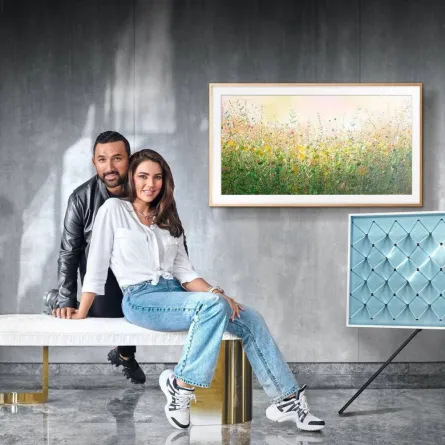 درة وزوجها - الصورة من حسابها على انستغرام