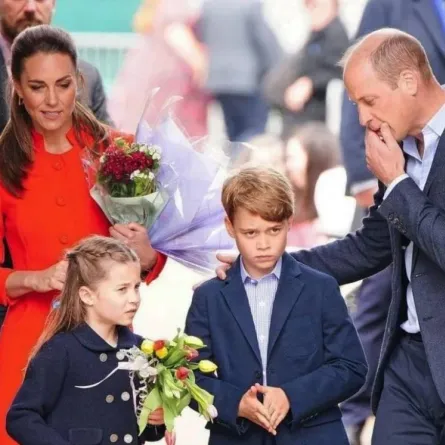 الأمير ويليام وكيت ميدلتون مع الأمير جورج والأميرة تشارلوت في كارديف- الصورة من حساب Europe Royals على إنستغرام