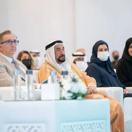 حاكم الشارقة يشهد انطلاق فعاليات الملتقى التعليمي الأول لأكاديمية الشارقة للتعليم - الصورة من حساب المكتب الإعلامي لحكومة الشارقة على تويتر