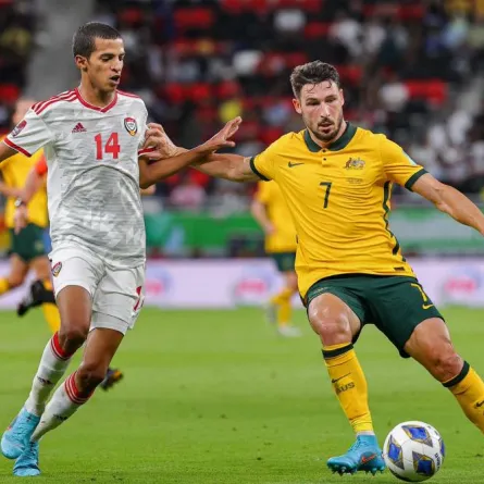 منتخب أستراليا يفوز على الإمارات- الصورة من حساب صحيفة الرياضية على تويتر