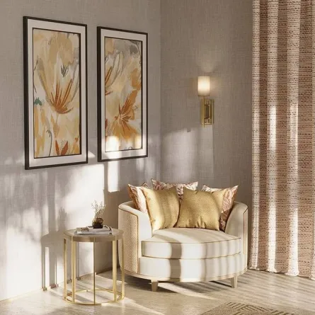 ألوان أرضيّة سائدة في "زاوية الاسترخاء"