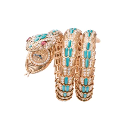 موديلات ساعات بحجر الفيروز الأزرق