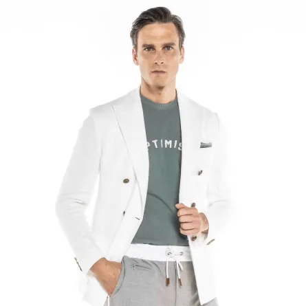 سترة بليزر باللون الأبيض من إليفانتي Eleventy